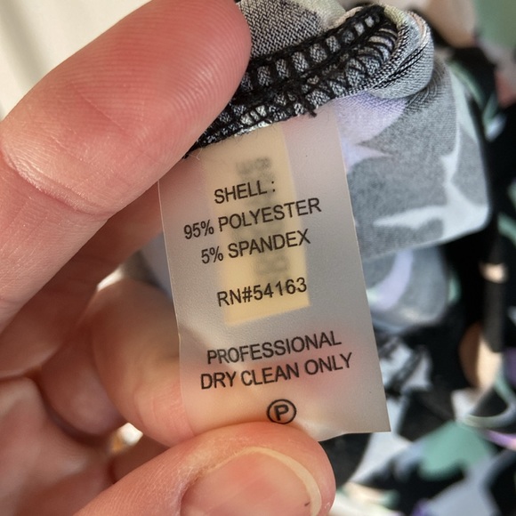 Calvin Klein Geometric Pattern Faux Wrap Dress - Picture 10 of 10